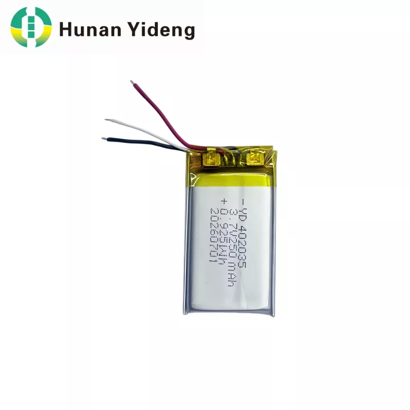 402035 3.7v 250mAh VR স্মার্ট ক্যামেরা লি পলিমার ব্যাটারি
