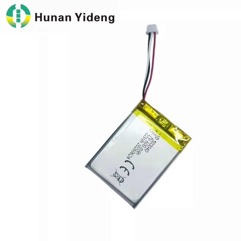 503040 3.7V 600mAh স্কয়ার রিচার্জেবল ব্যাটারি